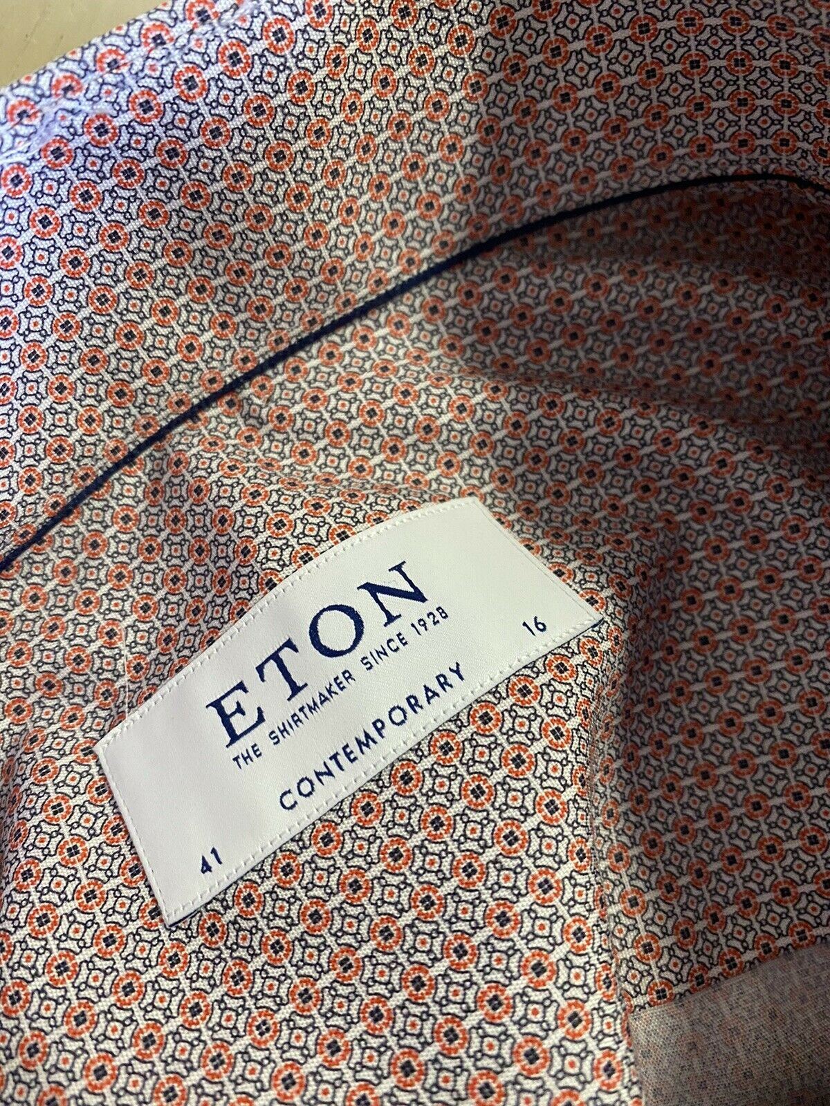 Мужская классическая рубашка ETON LT, красная, размер 16/41, 390 долларов NWT