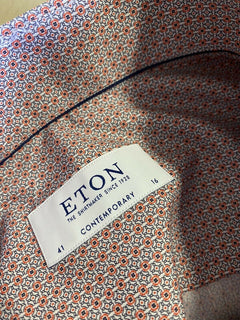 Neu mit Etikett: 390 $ ETON Herrenhemd LT Rot Größe 16/41
