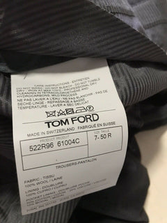 Neu mit Etikett: 1110 $ Tom Ford Herren-Twillhose DK Grau 34 US (50 Eu) Italien