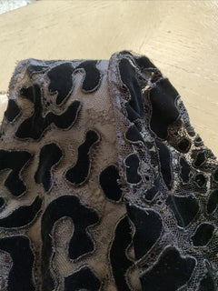 New $6180 Givenchy Long SLV Chantilly Lace Leop Dress Black 4 US/ 36 It