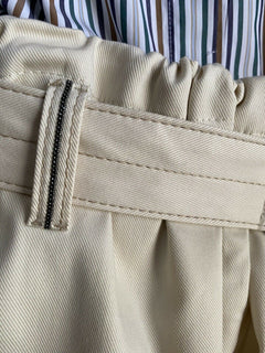 Neu $1525 Brunello Cucinelli Damen Cargo-Style-Gürtelhose Elfenbein 6 US/42 It