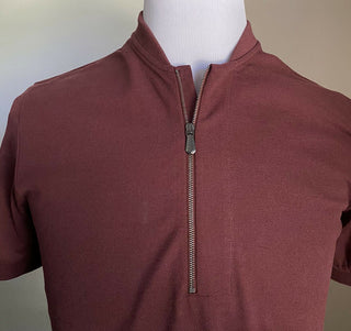 Neu mit Etikett: 520 $ Bottega Veneta Herren-Poloshirt Burgund L US (52 Eu) Italien