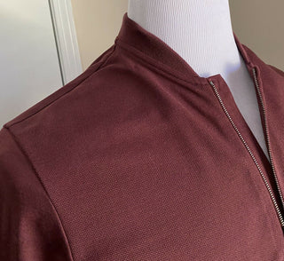 Neu mit Etikett: 520 $ Bottega Veneta Herren-Poloshirt Burgund L US (52 Eu) Italien