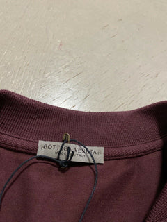 Neu mit Etikett: 520 $ Bottega Veneta Herren-Poloshirt Burgund L US (52 Eu) Italien