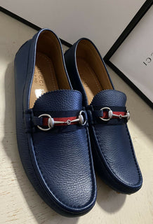 Neue Gucci Herren-Fahrerschuhe aus Leder, DK Blau, 11 US/10,5 G UK, Italien