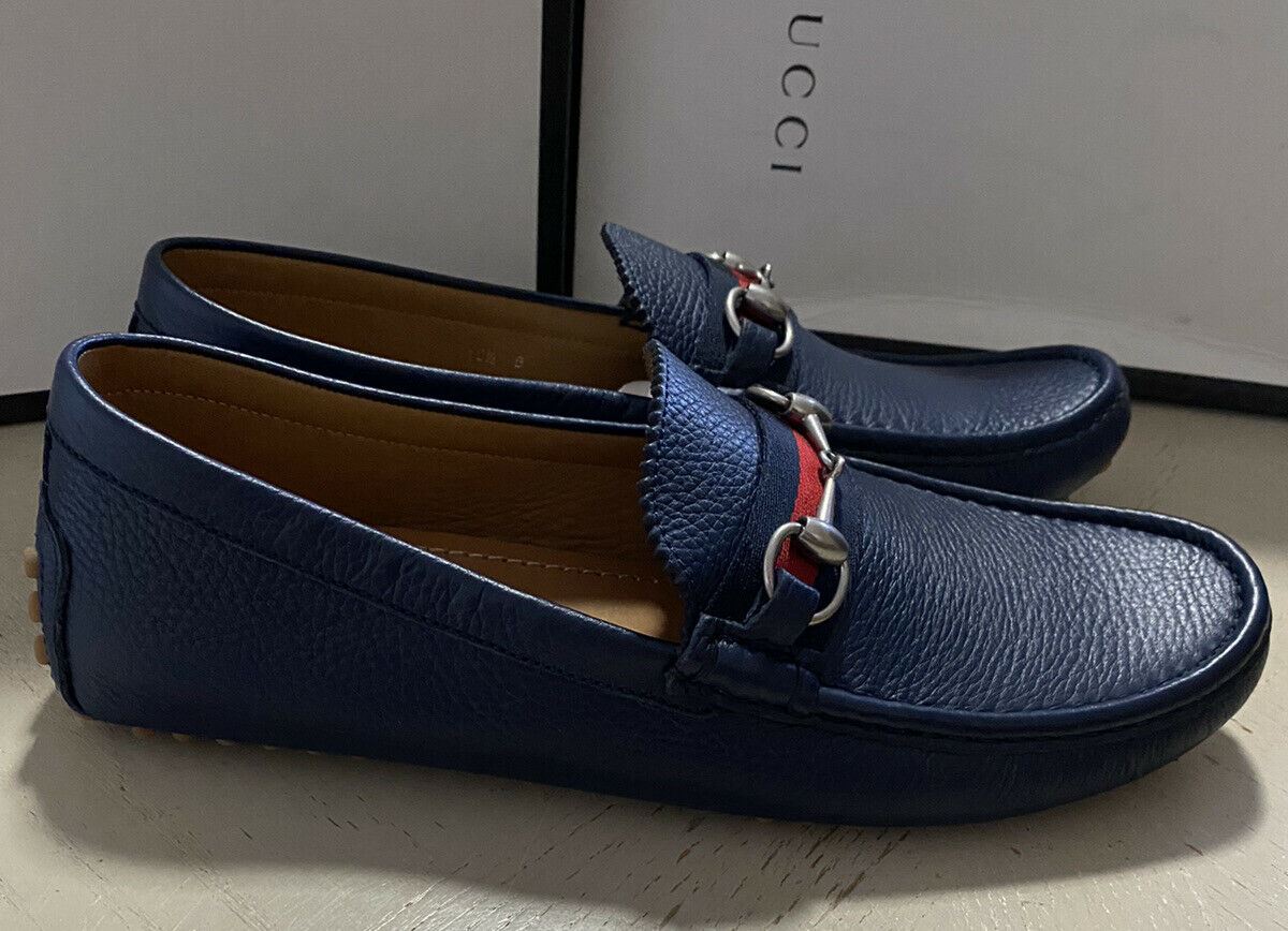 New Gucci Men’s Leather Driver Shoes DK Blue 11 US/10.5G UK Italy