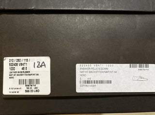 NIB 790 $ Bottega Veneta Herren Leder Sneakers Schuhe Schwarz 13 US( 46 EU)
