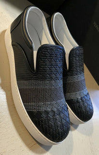 NIB 790 $ Bottega Veneta Herren Leder Sneakers Schuhe Schwarz 13 US( 46 EU)
