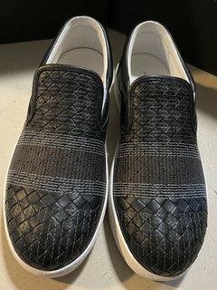 NIB 790 $ Bottega Veneta Herren Leder Sneakers Schuhe Schwarz 13 US( 46 EU)