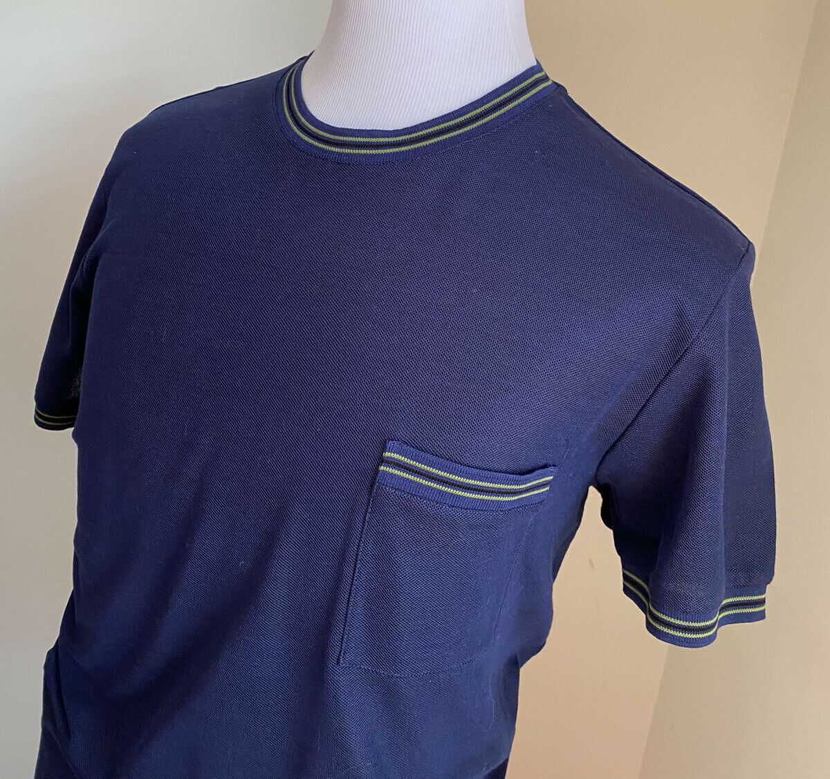 Neues Bottega Veneta Herren Kurzarm-T-Shirt Blau M (50 Eu) Italien