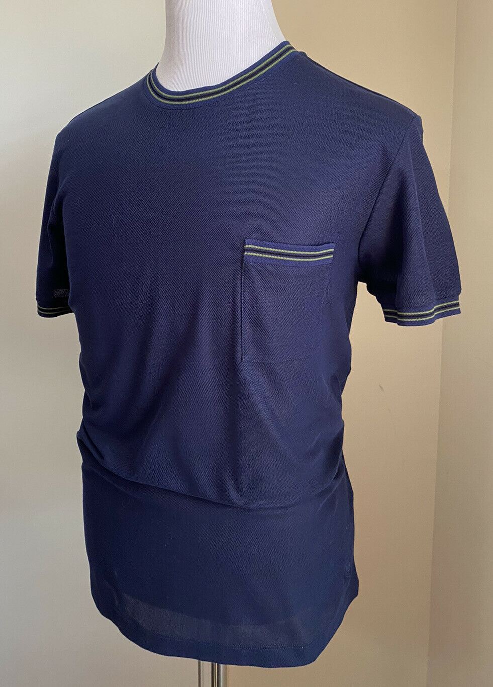 New Bottega Veneta Mens Short Sleeve T Shirt Blue M ( 50 Eu ) Italy