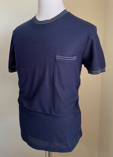 Neues Bottega Veneta Herren Kurzarm-T-Shirt Blau M (50 Eu) Italien