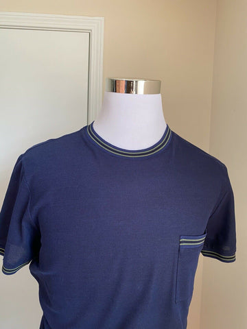 New Bottega Veneta Mens Short Sleeve T Shirt Blue M ( 50 Eu ) Italy