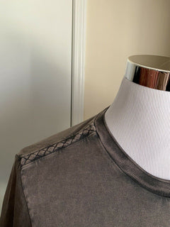 New $480 Bottega Veneta Mens Short Sleeve T Shirt Medium Gray M US ( 50 Eu )