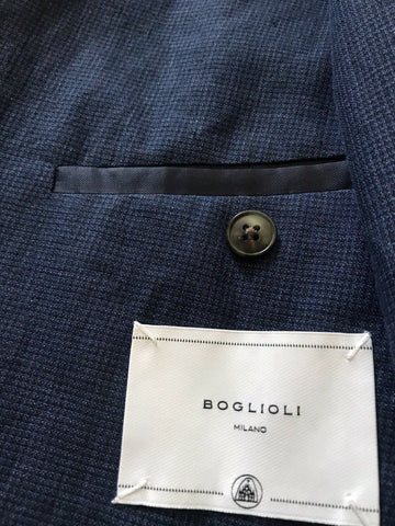 Neu mit Etikett: 1295 $ Boglioli Herren Sportmantel Jacke Blazer DK Blau 44R US/54R Eu Italien