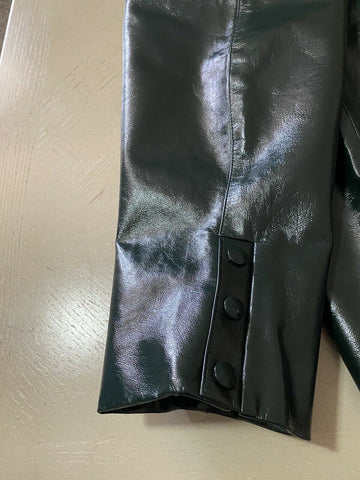 New $3590 Givenchy Women Tapered Leather Luxury Pants Green 8 US/40 It Italy