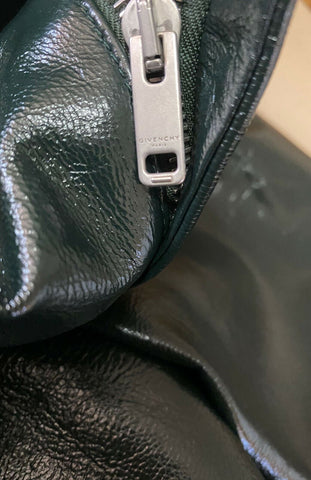 New $3590 Givenchy Women Tapered Leather Luxury Pants Green 8 US/40 It Italy