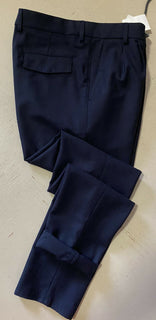 Neu mit Etikett: 795 $ Brunello Cucinelli Herren-Wollhose mit Kordelzug, Marineblau, 34 US/50 Eu