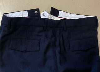 Neu mit Etikett: 795 $ Brunello Cucinelli Herren-Wollhose mit Kordelzug, Marineblau, 34 US/50 Eu