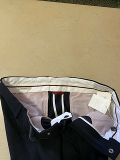 Neu mit Etikett: 795 $ Brunello Cucinelli Herren-Wollhose mit Kordelzug, Marineblau, 34 US/50 Eu