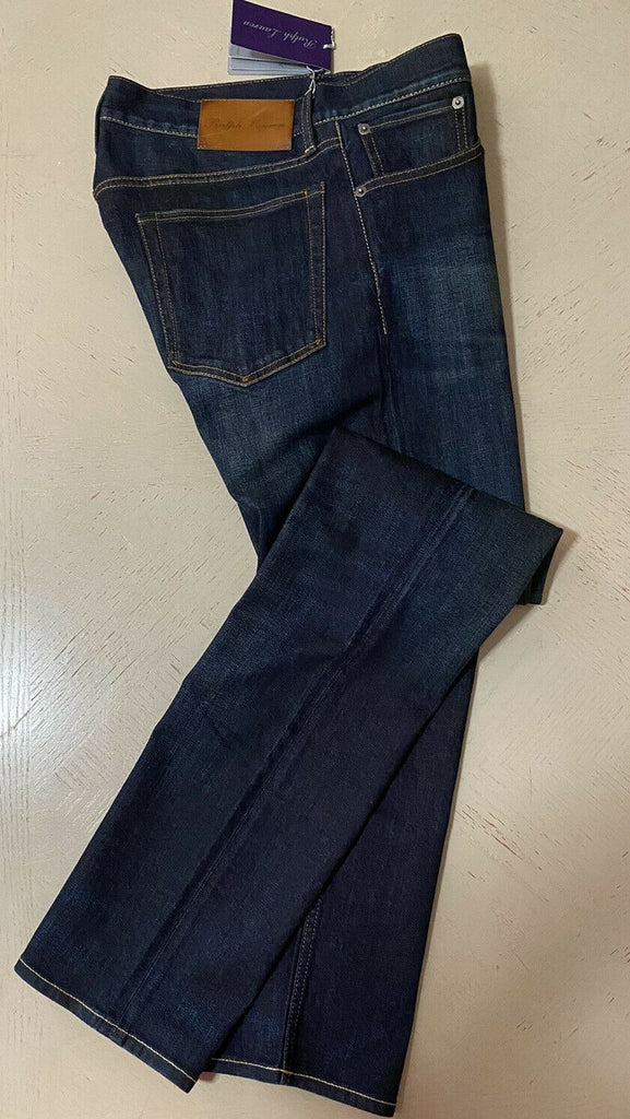Neu mit Etikett: 495 $ Ralph Lauren Purple Label Herren Straight Denim Jeans Hose Blau 34W/34L