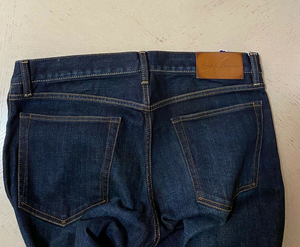 NWT $495 Ralph Lauren Purple Label Men Straight Denim Jeans Pants Blue 34W/34L