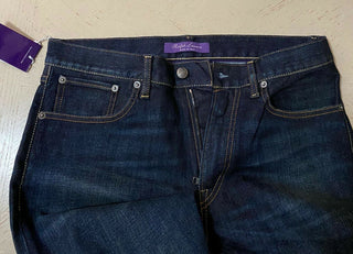 Neu mit Etikett: 495 $ Ralph Lauren Purple Label Herren Straight Denim Jeans Hose Blau 34W/34L