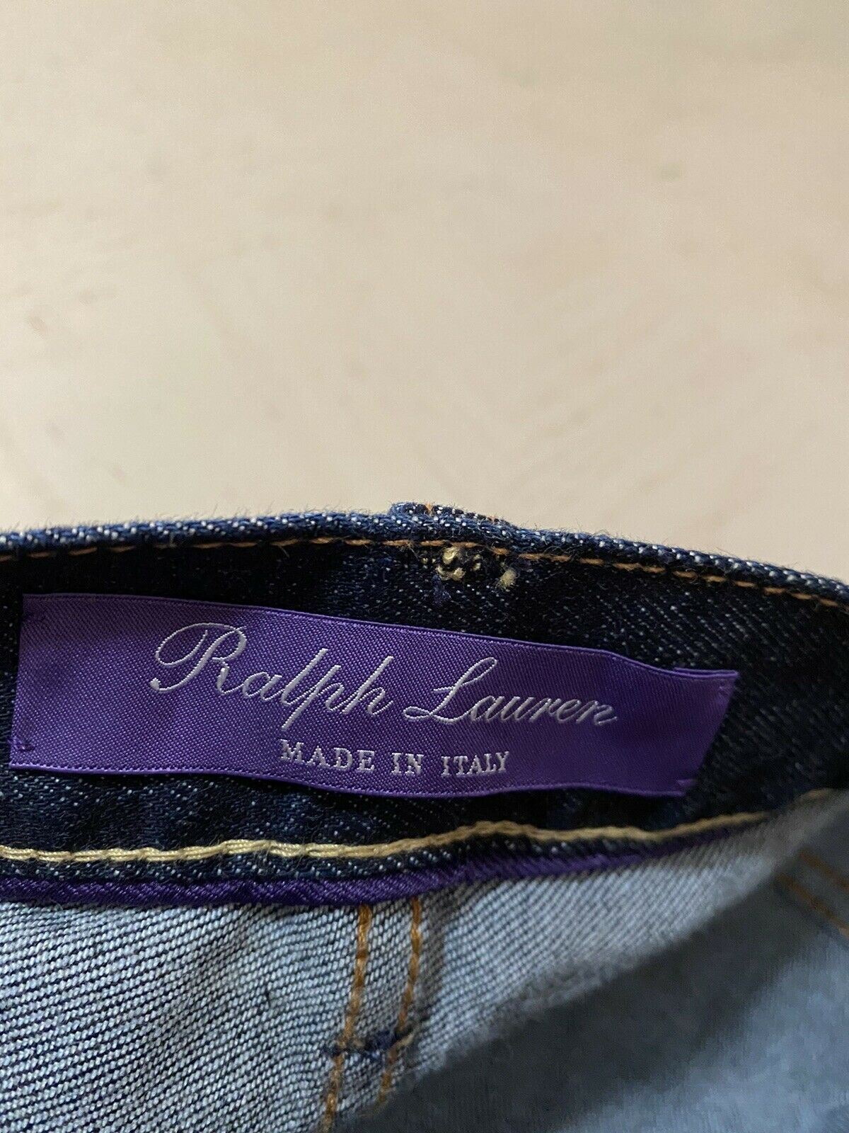 NWT $495 Ralph Lauren Purple Label Мужские прямые джинсовые брюки синие, 34W/34L