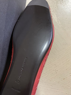 NIB $ 810 Bottega Veneta Herren-Leder-Loafer-Schuhe Burgund/Rot 8,5 US/41,5 Eu