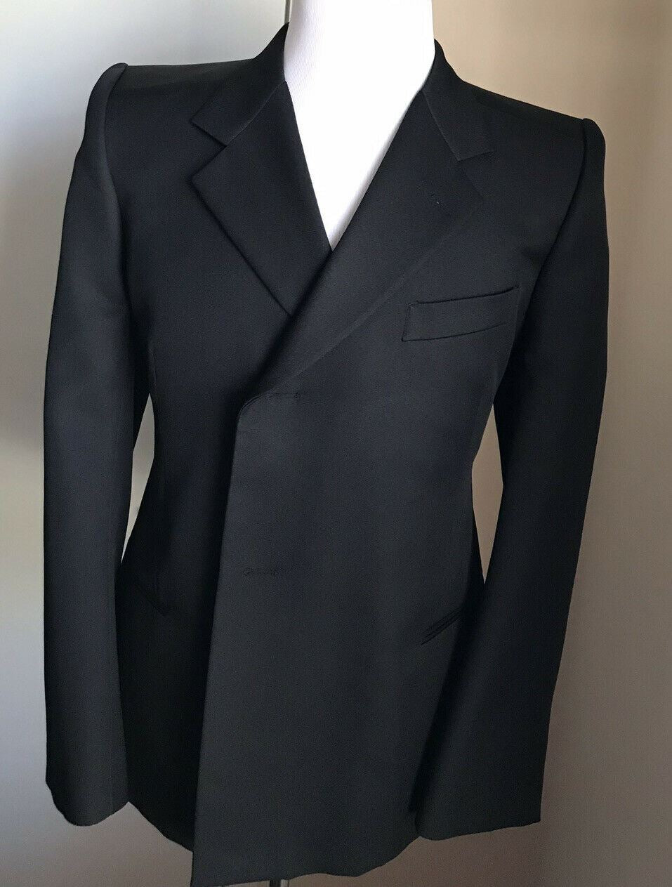 NWT $2050 Balenciaga Men slim fit Sport Coat Jacket Blazer Black 42 US/52 Eu Ita