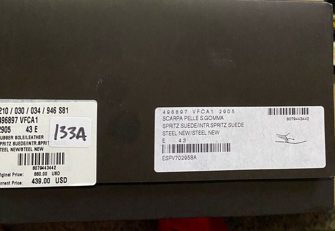 Мужские замшевые туфли Bottega Veneta Spritz, бежевые, 860 долларов США, 10 США (43 ЕС), Италия