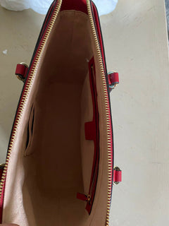 Neu $2850 Gucci Damen GG Monogram Leder Große Tragetasche Rot/Blau 546315