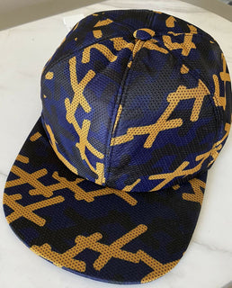 NWT Ermenegildo Zegna Couture Crest Embossed Baseball Hat Navy Size S Italy