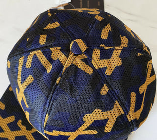 NWT Ermenegildo Zegna Couture Crest Embossed Baseball Hat Navy Size S Italy