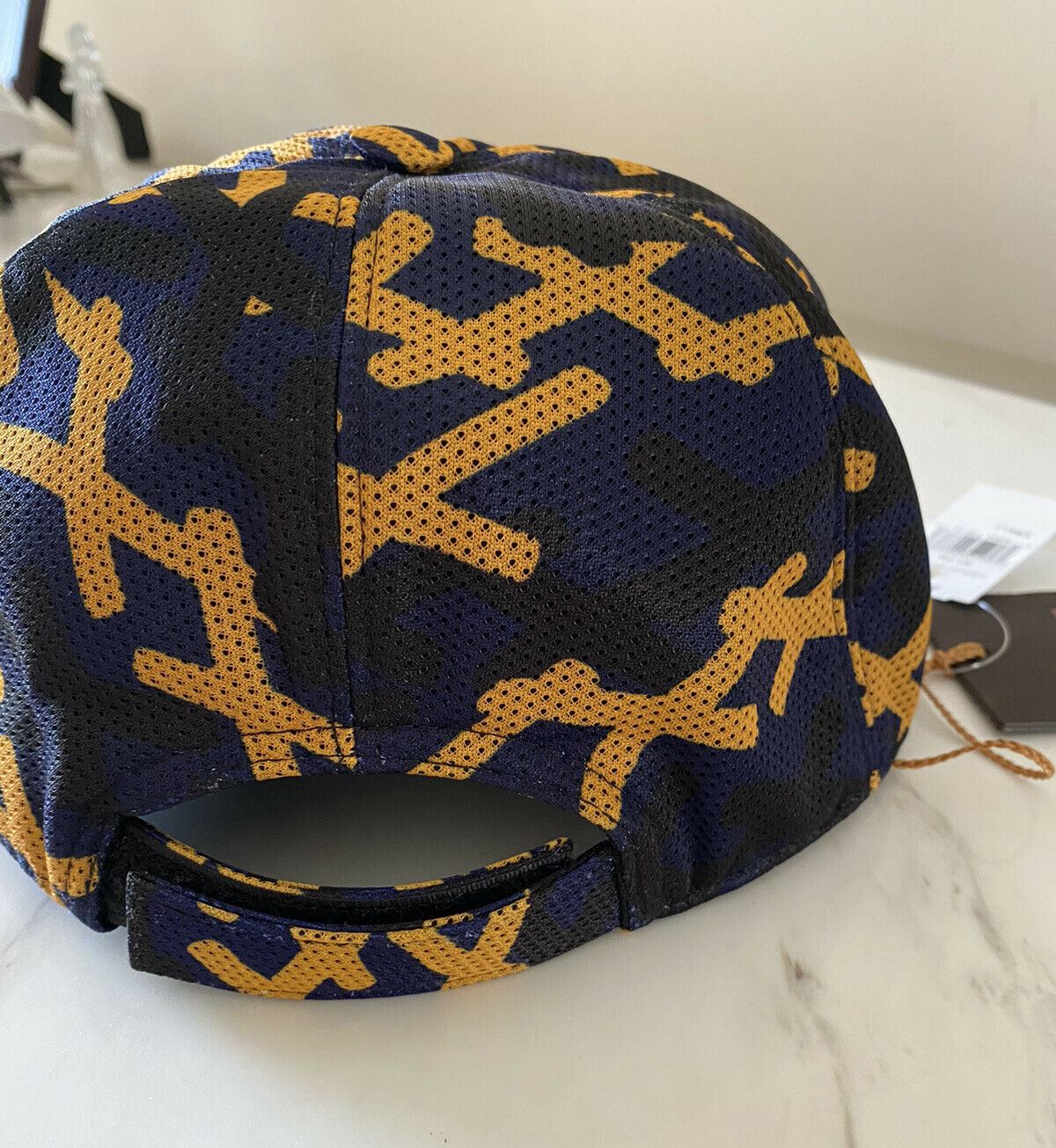 NWT Ermenegildo Zegna Couture Crest Embossed Baseball Hat Navy Size S Italy