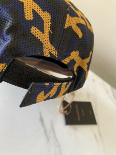 NWT Ermenegildo Zegna Couture Crest Embossed Baseball Hat Navy Size S Italy