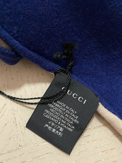 NWT Gucci Men’s Riverside Gucci Monogram Scarf Navy/Blue Italy