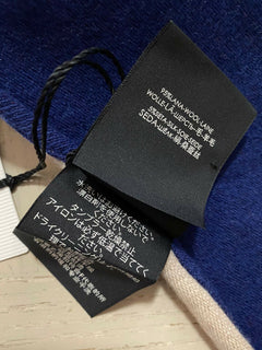 NWT Gucci Men’s Riverside Gucci Monogram Scarf Navy/Blue Italy