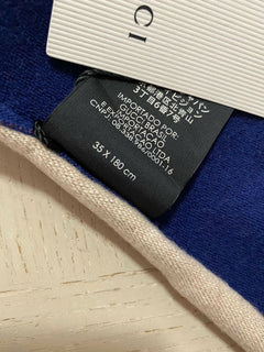 NWT Gucci Men’s Riverside Gucci Monogram Scarf Navy/Blue Italy