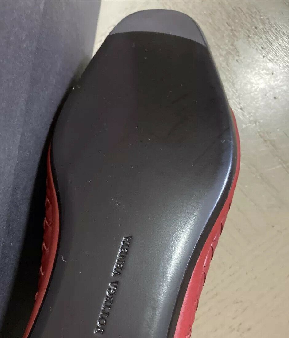 NIB $810 Bottega Veneta Men Leather Loafers Shoes Burgundy/Red 10 US/43 Eu