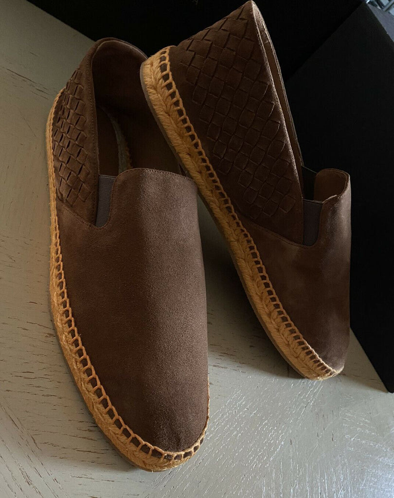 New Bottega Veneta Men Suede Espadrille Shoes Brown 12 US ( 45 Eu )