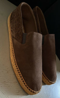 New Bottega Veneta Men Suede Espadrille Shoes Brown 8 US ( 41 Eu )