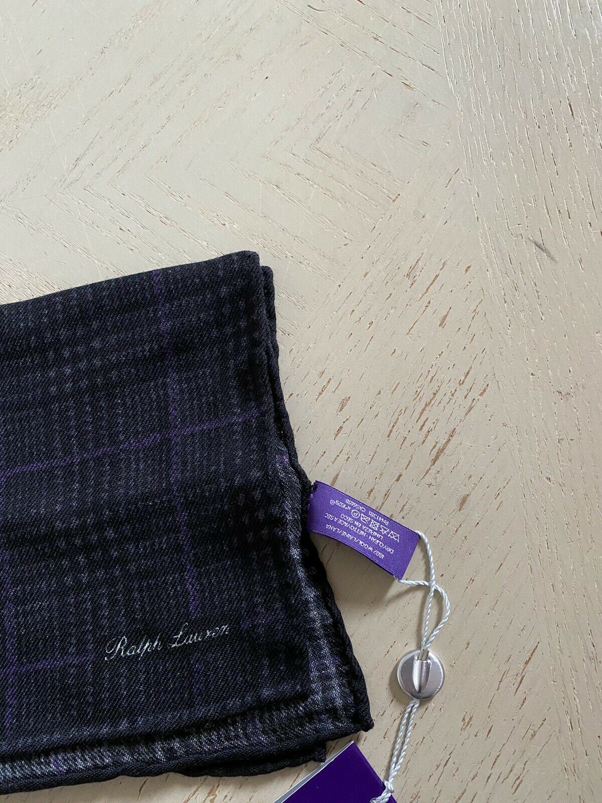 New $165 Ralph Lauren Purple Label Pocket Black/Purple Italy