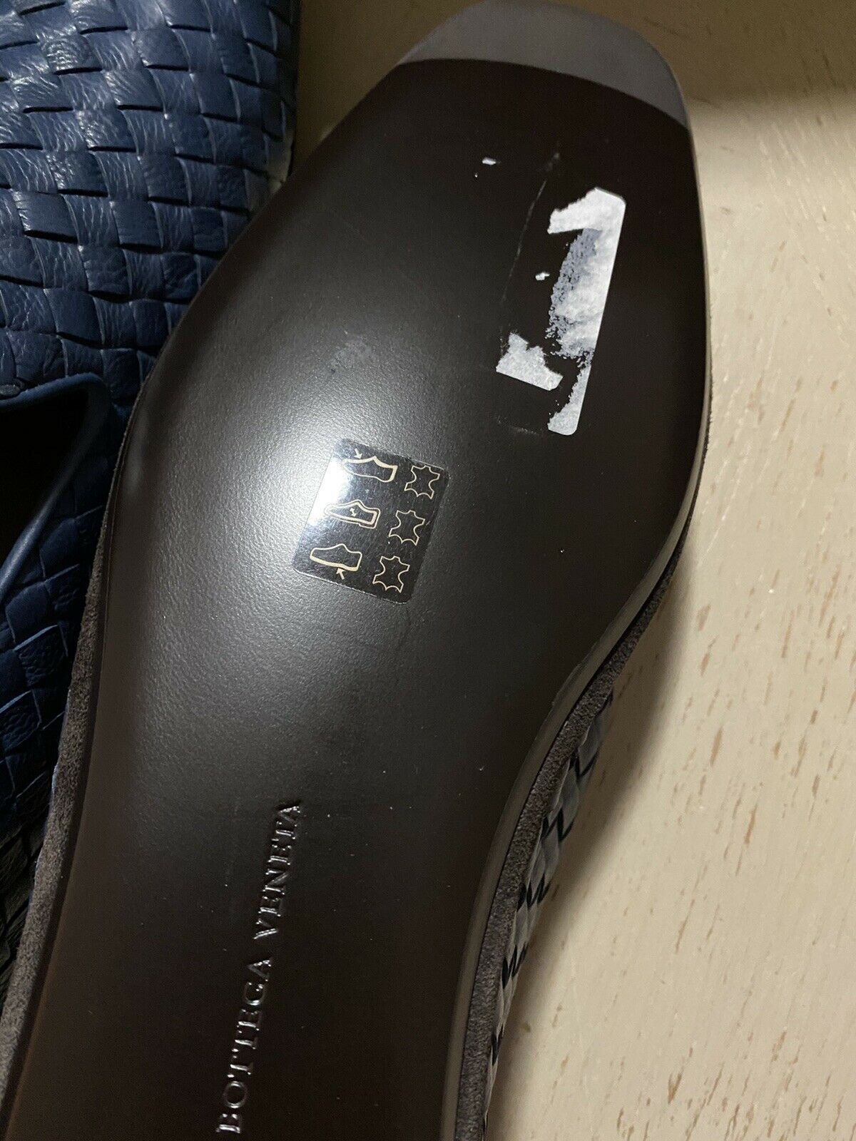 NIB $810 Bottega Veneta Men Leather Loafers Shoes Blue 11.5 US/44.5 Eu