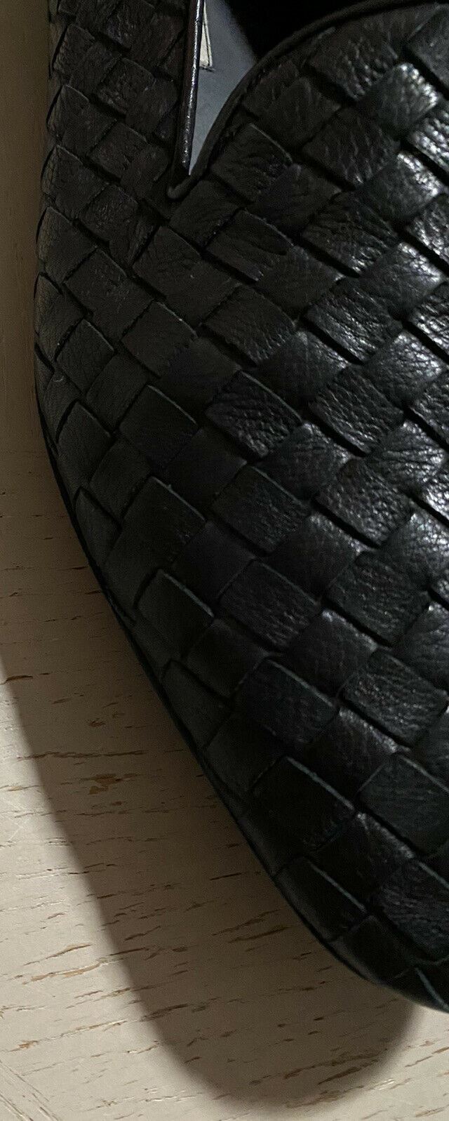 NIB $810 Bottega Veneta Men Leather Loafers Shoes Black 7 US/40 Eu Italy