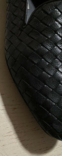 NIB $ 810 Bottega Veneta Herren Leder-Loafer-Schuhe Schwarz 7 US/40 Eu Italien