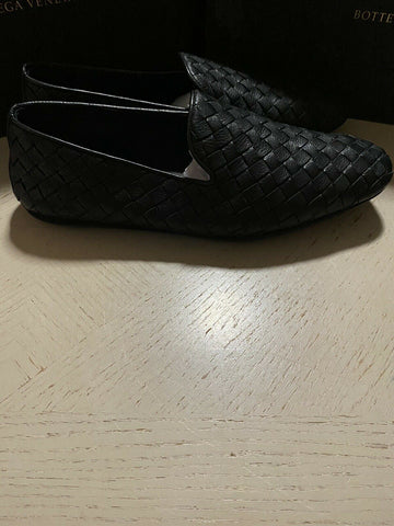 NIB $ 810 Bottega Veneta Herren Leder-Loafer-Schuhe Schwarz 7 US/40 Eu Italien