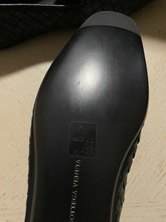NIB $ 810 Bottega Veneta Herren Leder-Loafer-Schuhe Schwarz 7 US/40 Eu Italien