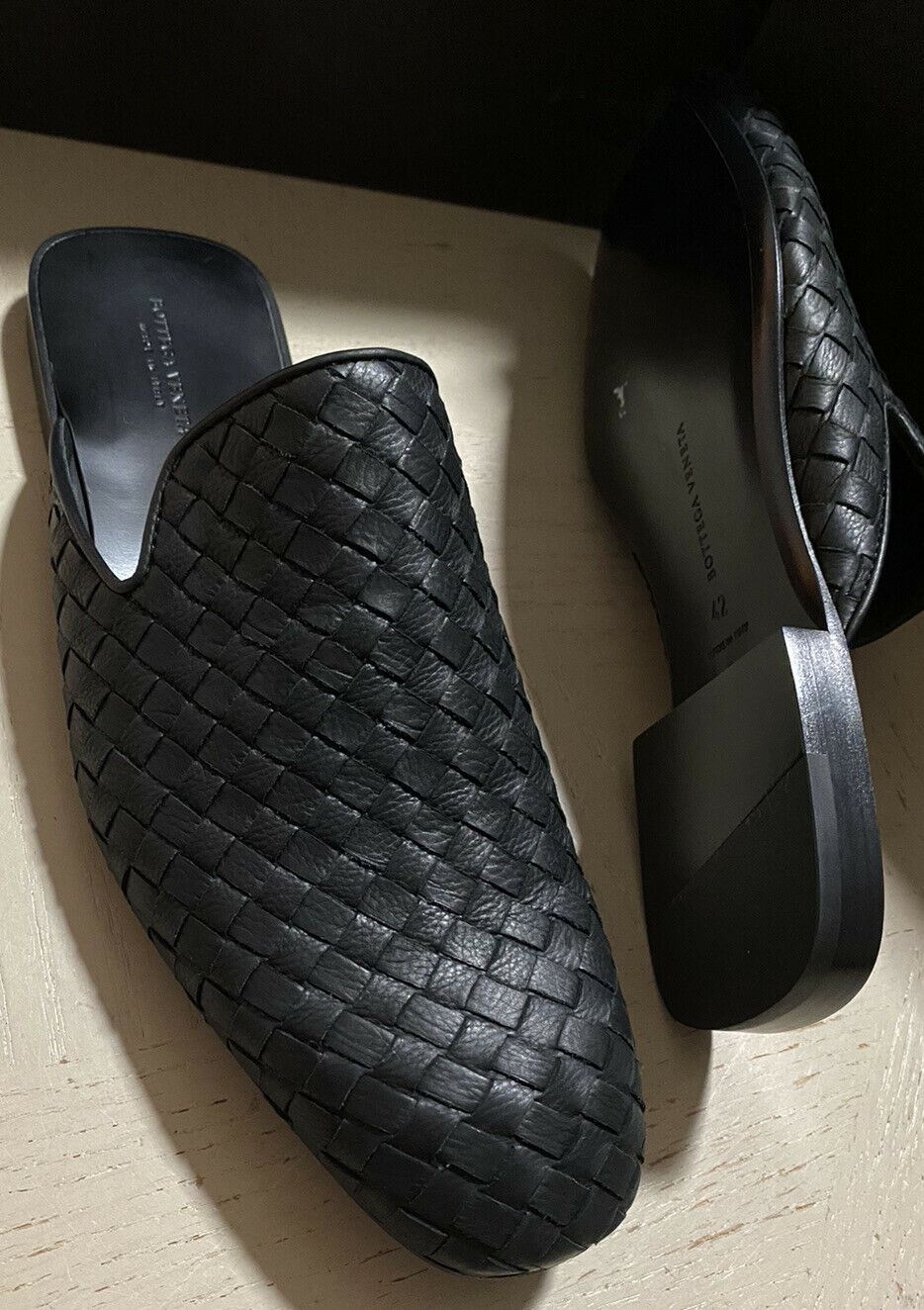 NIB Bottega Veneta Men’s Slipper Sandal shoes Black 12 US/45 Eu Italy