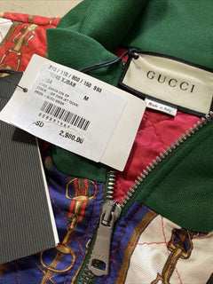 Neu mit Etikett: 2980 $ Gucci Herren-Trainingsjacke, Grün/Mehrfarbig, Größe M, Italien